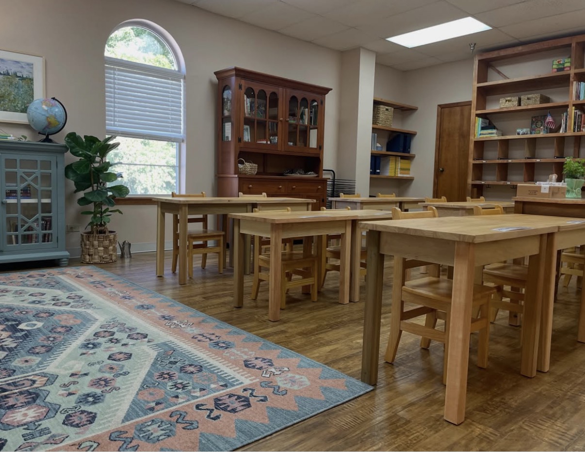 A Heritage Classical Academy classroom, ready for students